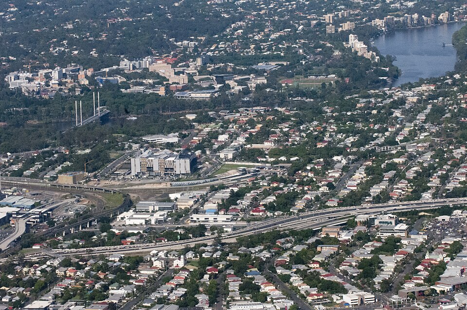 Aerial view of Dutton Park, Brisbane