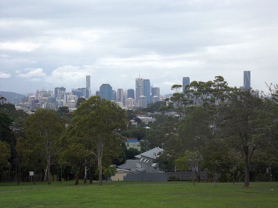 Brisbane Central Business district seen from Norman Park