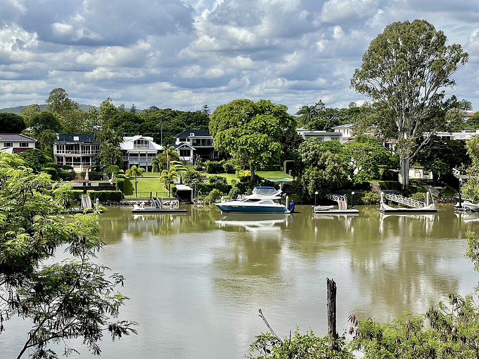 Houses in Yeronga across Brisbane River, Queensland