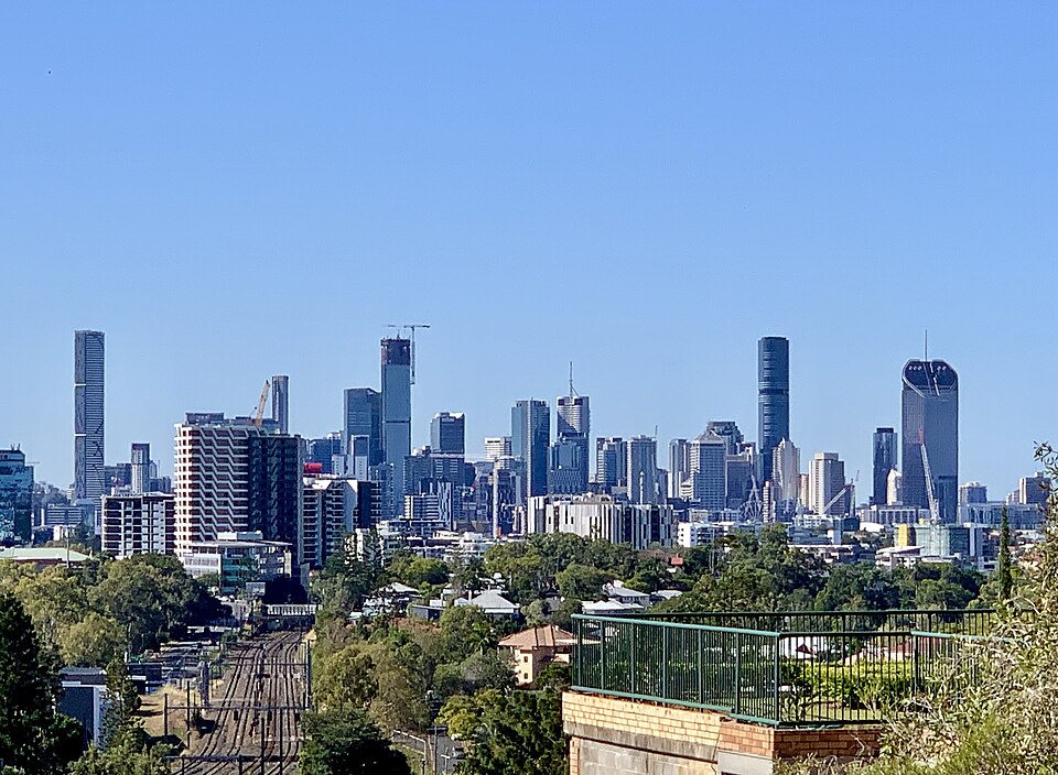 Skyline of Brisbane CBD seen from Taringa, Queensland