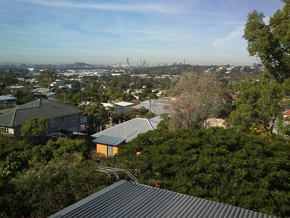 View of Brisbane city from Stafford Heights